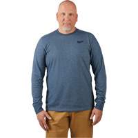 Hybrid Work Tee Shirt, Men's, Small, Blue Seaboard Timber Mart