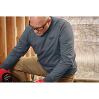 Hybrid Work Tee Shirt, Men's, Small, Blue Seaboard Timber Mart