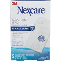 Nexcare Tegaderm + Pad Transparent Dressing, Rectangular/Square, 4", Plastic, Sterile Seaboard Timber Mart