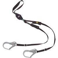 V-Series Utility Energy Absorbing Lanyard, 6', Rebar Hook Center, Snap Hook Leg Ends, Nylon Seaboard Timber Mart