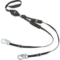 V-Series Utility Energy Absorbing Lanyard, 6', Snap Hook Center, Snap Hook Leg Ends, Nylon Seaboard Timber Mart