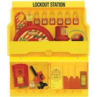 Standard Valve & Electrical Deluxe Lockout Station, Thermoplastic Padlocks, 32 Padlock Capacity, Padlocks Included Seaboard Timber Mart