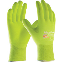 ATG MaxiFlex&reg; Ultimate High Visibility Seamless Gloves, Large, Nitrile Coating, 15 Gauge, Nylon/Elastane Shell Seaboard Timber Mart