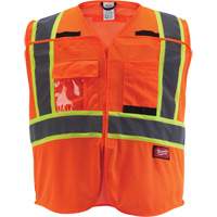 Veste de s&eacute;curit&eacute; pour signaleur, Orange haute visibilit&eacute;, Moyen/Petit Seaboard Timber Mart