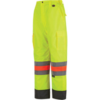 6041 Quebec Winter Traffic Control Pants, Polyester, X-Small, High Visibility Lime-Yellow Seaboard Timber Mart