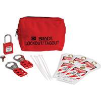 Lockout Tagout Kit with Nylon Safety Padlock in Pouch, Electrical Kit, 14 Components Seaboard Timber Mart