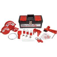 Lockout Tagout Kit with Aluminum Safety Padlocks in Toolbox, Valve Kit, 32 Components Seaboard Timber Mart