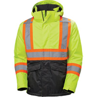 Alta Winter Jacket, Polyester, Black/High Visibility Lime-Yellow, Small Seaboard Timber Mart