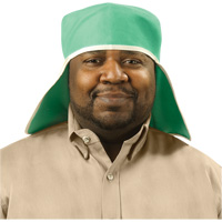 Weldlite Welding Cap With Neck Drape, One Size, Green Seaboard Timber Mart