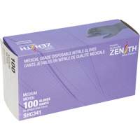 Gants jetables de calibre m&eacute;dical, Moyen, Nitrile, 6 mils, Sans poudre, Noir, Classe 2 Seaboard Timber Mart