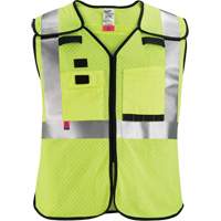 Gilet de s&eacute;curit&eacute; &agrave; maille d&eacute;tachable, Noir/Jaune lime haute visibilit&eacute;, Moyen/Petit Seaboard Timber Mart