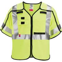 Gilet de s&eacute;curit&eacute; &agrave; maille d&eacute;tachable, Noir/Jaune lime haute visibilit&eacute;, Moyen/Petit Seaboard Timber Mart