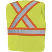 598P Veste de s&eacute;curit&eacute; &agrave; maille d&eacute;tachable, Jaune lime haute visibilit&eacute;, Moyen/Petit, Polyester Seaboard Timber Mart