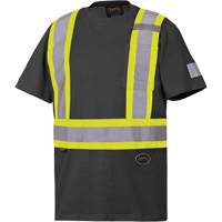 6976 T-shirt de s&eacute;curit&eacute;, Coton, Petit, Noir Seaboard Timber Mart