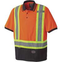 6986 Polo de s&eacute;curit&eacute; en il-de-perdrix, Polyester, Petit, Orange haute visibilit&eacute; Seaboard Timber Mart