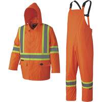 5608 Combinaison de pluie imperm&eacute;able 210D, Polyester/PVC, Petit, Orange haute visibilit&eacute; Seaboard Timber Mart