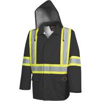 5628BK Veste de s&eacute;curit&eacute; The Rock 300D imperm&eacute;able, Polyester, Noir, Petit Seaboard Timber Mart