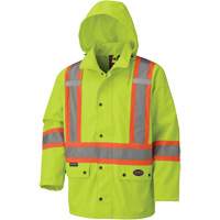 5585A Veste de s&eacute;curit&eacute; imperm&eacute;able avec capuchon amovible 450D, Polyester, Jaune lime haute visibilit&eacute;, T-petit Seaboard Timber Mart