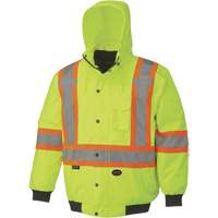 5023 Waterproof 7-in-1 Bomber Jacket, Polyester, High Visibility Lime-Yellow, Small Seaboard Timber Mart