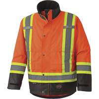 5400 Veste de s&eacute;curit&eacute; imperm&eacute;able 300D Trilobal antid&eacute;chirure, Polyester, Noir/Orange haute visibilit&eacute;, 2T-Grand Seaboard Timber Mart
