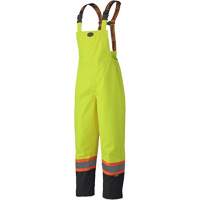 5405 300D Trilobal Ripstop Waterproof Bib Pants, Polyester, X-Small, High Visibility Lime-Yellow Seaboard Timber Mart