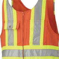 6617Z Safety Overalls with Leg Zippers, Poly-Cotton, 36, High Visibility Orange Seaboard Timber Mart