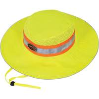 279 Chapeau de garde forestier avec sangle, Jaune lime haute visibilit&eacute;, Polyester Seaboard Timber Mart