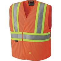 6914A Flame Resistant Safety Vest, High Visibility Orange, Medium/Small, Polyester Seaboard Timber Mart
