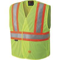 6916A Flame Resistant Safety Vest, High Visibility Lime-Yellow, Medium/Small, Polyester Seaboard Timber Mart