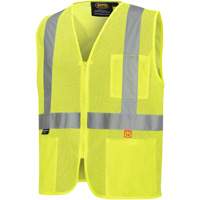 6944 FR Safety Vest, High Visibility Lime-Yellow, Small, Polyester Seaboard Timber Mart