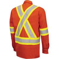 7743 FR-Tech&reg; Flame-Resistant Safety Shirt, Small, High Visibility Orange Seaboard Timber Mart