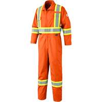 7705T FR-Tech&reg; Flame-Resistant Coverall with Leg Zippers, Size 40 (Tall), High Visibility Orange, 9.7 cal/cm² Seaboard Timber Mart
