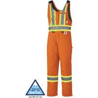 5534A Flame-Resistant Quilted Safety Overalls, Small, Orange Seaboard Timber Mart