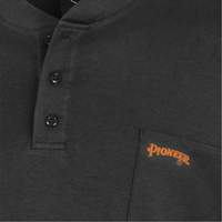 332 FR Interlock Henley Shirt, Small, Black Seaboard Timber Mart