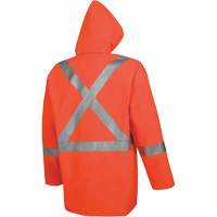 576J High-Visibility FR Rain Jacket, Small, High Visibility Orange Seaboard Timber Mart