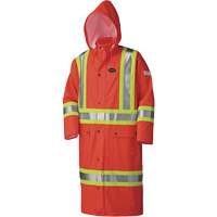 5896 Flame Resistant Waterproof Long Coat, Small, High Visibility Orange Seaboard Timber Mart