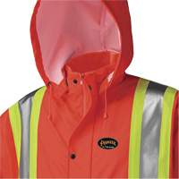 5896 Flame Resistant Waterproof Long Coat, Small, High Visibility Orange Seaboard Timber Mart