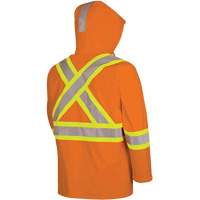 5880 FR/Arc-Rated Waterproof Rain Jacket, X-Small, High Visibility Orange, 10 cal/cm² Seaboard Timber Mart