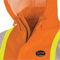 5880 FR/Arc-Rated Waterproof Rain Jacket, X-Small, High Visibility Orange, 10 cal/cm² Seaboard Timber Mart