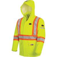 5881 FR/Arc-Rated Waterproof Rain Jacket, X-Small, High Visibility Yellow, 10 cal/cm² Seaboard Timber Mart