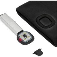 5678 Tuque en tricot avec lampe frontale &agrave; DEL, Doublure en Molleton, Taille unique, Noir Seaboard Timber Mart