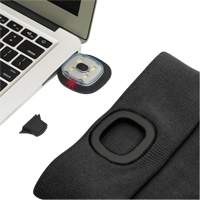 5678 Tuque en tricot avec lampe frontale &agrave; DEL, Doublure en Molleton, Taille unique, Noir Seaboard Timber Mart