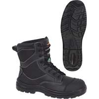 1050 Black Composite Safety Work Boots, Leather, Size 14, Impermeable Seaboard Timber Mart