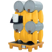 Ultra-Drum Rack 4-Drum Containment System without Drain, 53" L x 53" W x 77.8" H, 3000 US gal. Capacity Seaboard Timber Mart