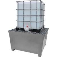 Steel Ultra-IBC Spill Pallet&reg;, 370 US gal. Spill Capacity, 57.6" x 34.7" x 56.9" Seaboard Timber Mart