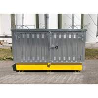 Steel Ultra-Twin IBC Hard Top, 123.4" L x 73.4" W x 66.4" H, 12250 lbs. Load Capacity Seaboard Timber Mart