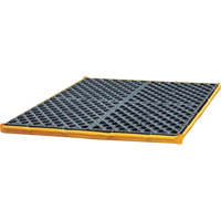 4-Drum Flexible Ultra-Spill Deck&reg;, 22 US gal. Spill Capacity, 48" x 48" x 2.5" Seaboard Timber Mart