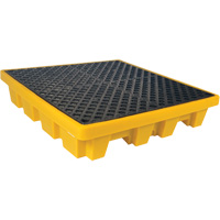 4-Drum Nestable Ultra-Spill Pallet&reg;, 66 US gal. Spill Capacity, 51" x 51" x 10" Seaboard Timber Mart