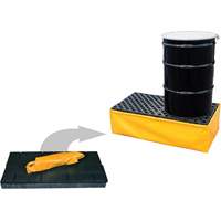 2-Drum Flexible Ultra-Spill Pallet&reg;, 66 US gal. Spill Capacity, 48" x 24" x 14" Seaboard Timber Mart
