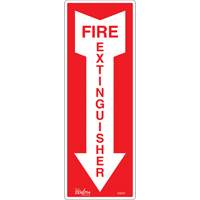 "Fire Extinguisher" Sign, 5" x 14", Vinyl, English with Pictogram Seaboard Timber Mart